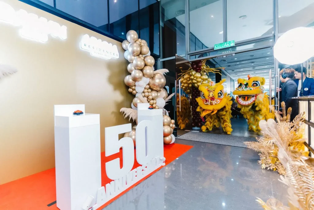 Grand Opening Event by event management company in Malaysia with ribbon-cutting and lion dance ceremony