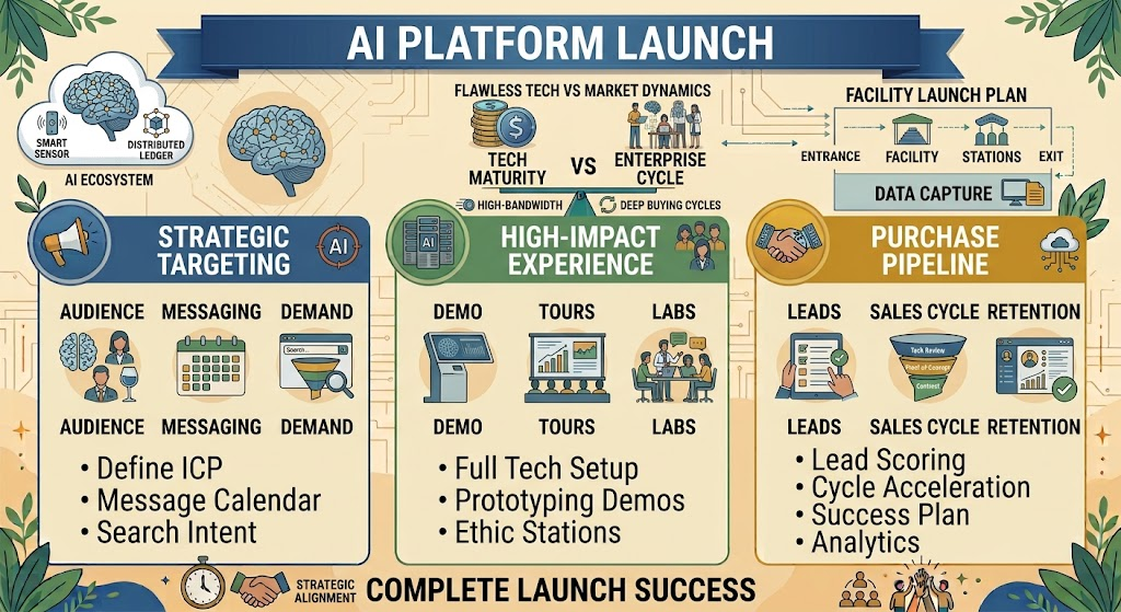 planning a high-yield ai related event (product launched) by using strategy and working pipeline